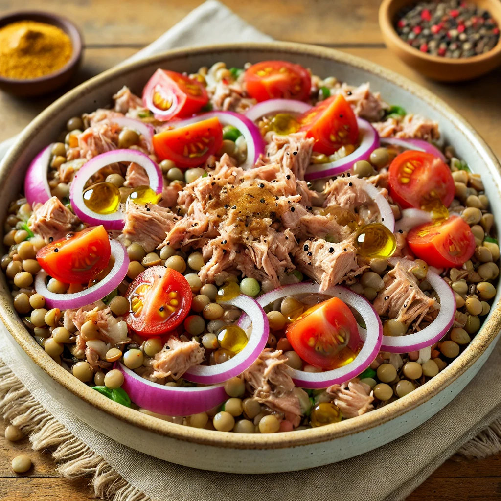 Tuna, Onion, and Lentil Salad